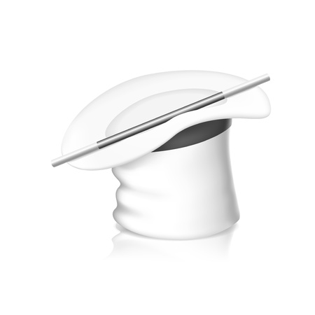 illustration of White magic hat isolated on white  のイラスト素材