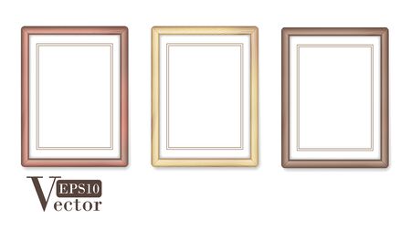 illustration of wooden picture framesのイラスト素材