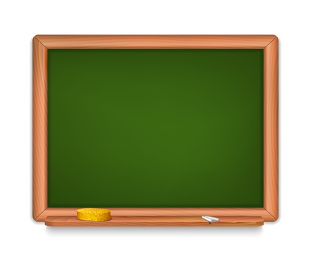 illustration of blank School Board with shalks and sponge.  のイラスト素材