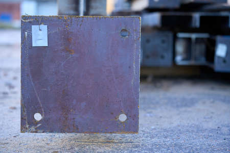 New bare metal construction on the ground. High quality photo