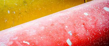 Color shattered surface of the water pipeの写真素材