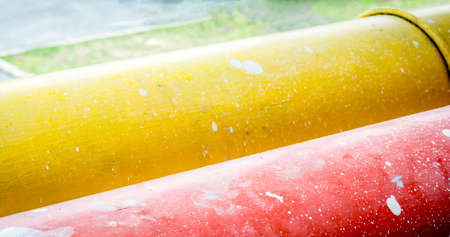 Color shattered surface of the water pipe