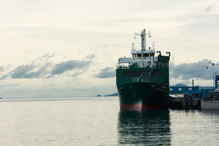 Ferry Boat at the Samui Harborの写真素材