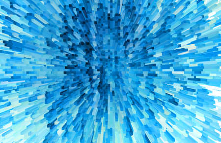 Abstract background of blue blocksの写真素材