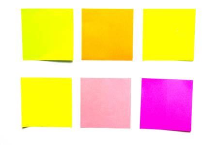 Sticky Notes isolated on white background