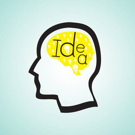 idea concept with human headのイラスト素材