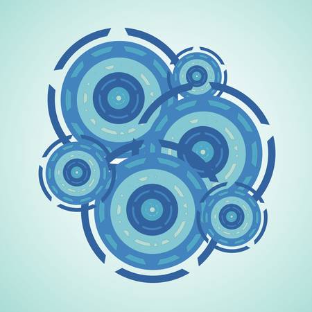 Blue Abstract Circle Backgroundのイラスト素材