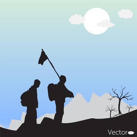 Mountain Climbing のイラスト素材