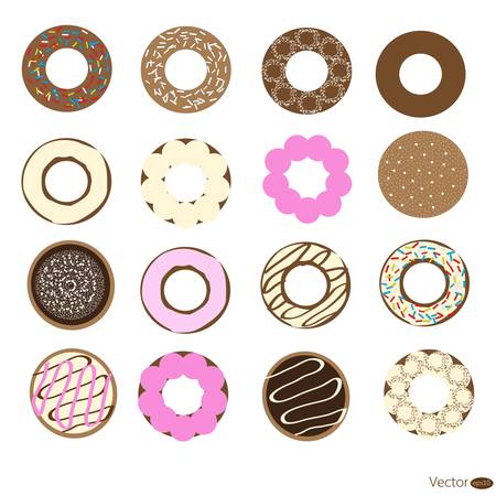 Donuts setのイラスト素材
