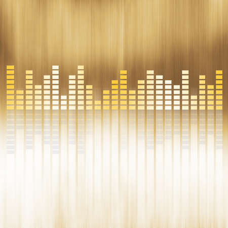 Music volume on brown abstract background