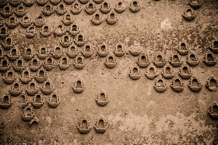 Church wall, Sangkhlaburi, Kanchanaburi, Thailand
