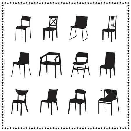 Chair iconsのイラスト素材