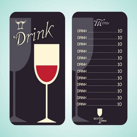 Drinks card menuのイラスト素材