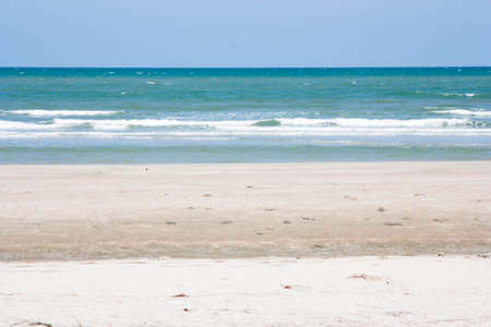 sea on the sand beachの写真素材