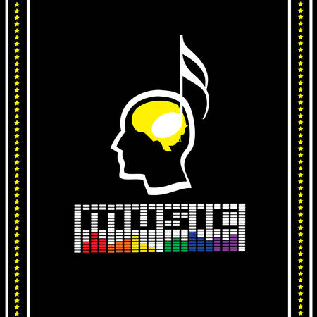 Music Labels, Vector illustrationのイラスト素材