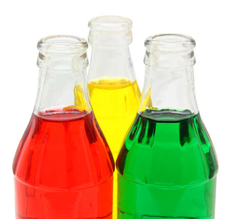 colorful glass bottlesの写真素材