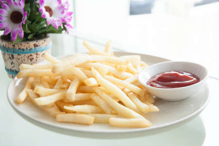 Potatoes fries in the plate