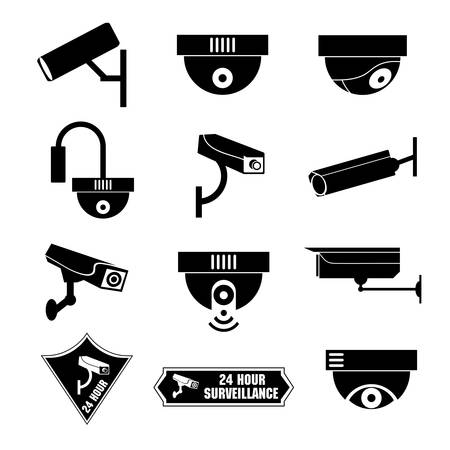 Video surveillance, cctv icon, vector illustrationのイラスト素材