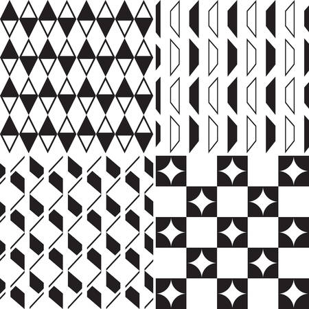 abstract seamless pattern black and whiteのイラスト素材