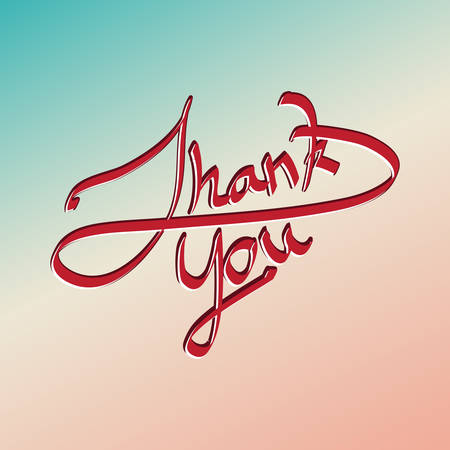 Thank you hand lettering. Handmade calligraphyのイラスト素材