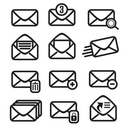 Mail icons. のイラスト素材