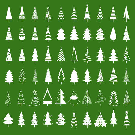 Christmas tree setのイラスト素材