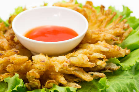 Fried onionの写真素材