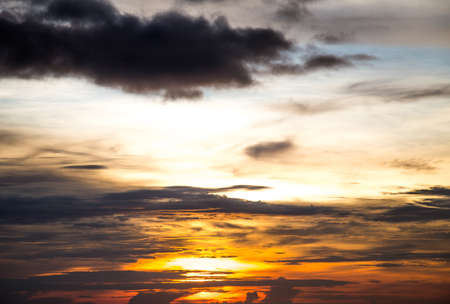 Dramatic sunset skyの写真素材