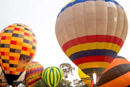 colorful hot air balloonsの写真素材