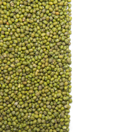 Green beans on white backgroundの写真素材