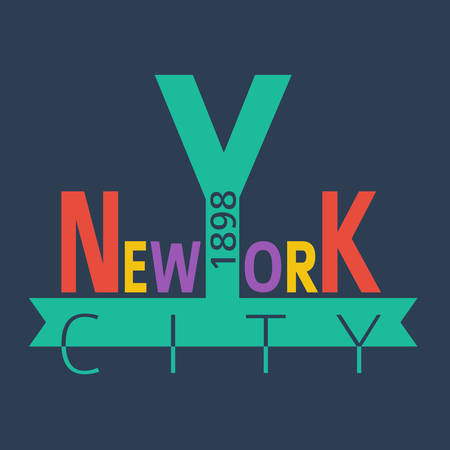New york typography, t-shirt graphicsのイラスト素材