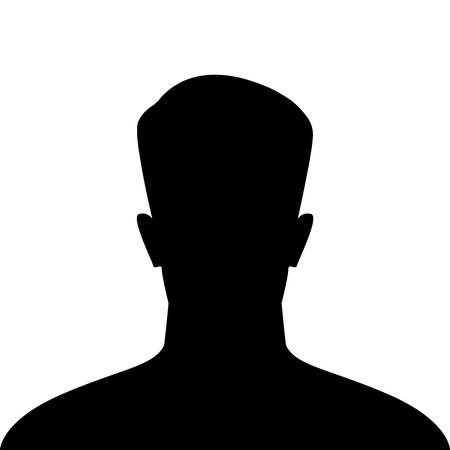 Male avatar icon, silhouette profile iconのイラスト素材