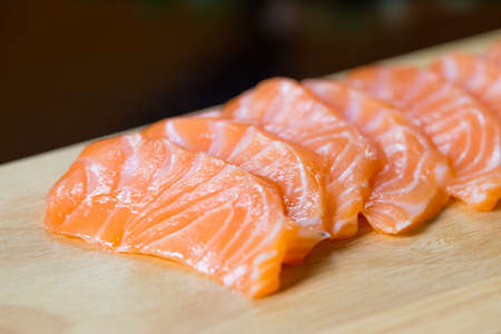 Sashimi, Salmon, Japanese foodの写真素材
