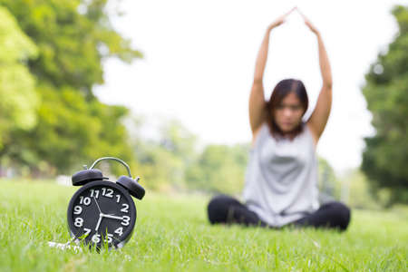 Yoga in the morning の写真素材