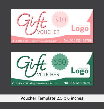 Gift voucher template. clean and modern styleのイラスト素材