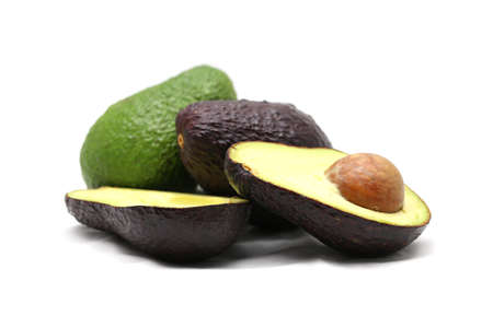 Avocado on white background