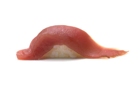 Tuna sushi isolated on white backgroundの写真素材