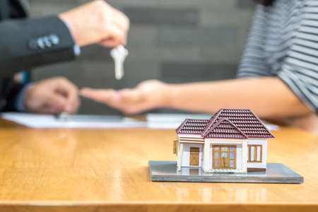 Banks approve loans to buy homes. Real Estate conceptの写真素材