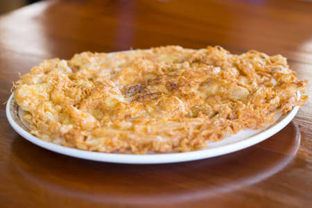 Thai style pork omeletteの写真素材