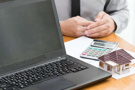 Customer pending approval home loan from bankの写真素材