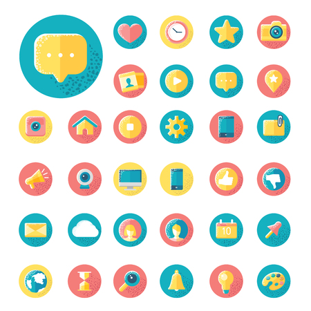 Social media ions set.のイラスト素材