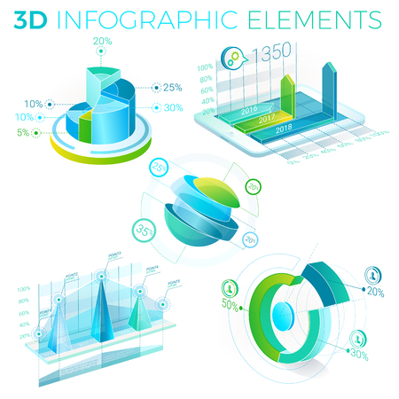 3D Infographic Elementsの写真素材