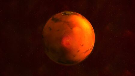 Planet Mars from space