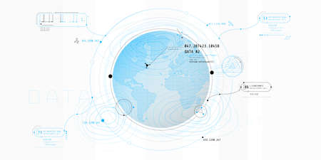 Design of a futuristic software interface for planetary search.