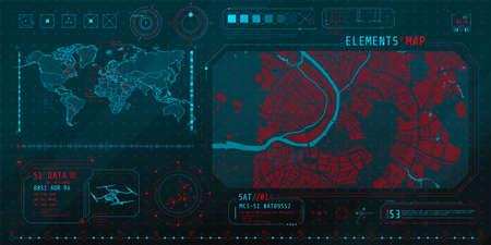 A set of thin elements on the topic of Map Search.