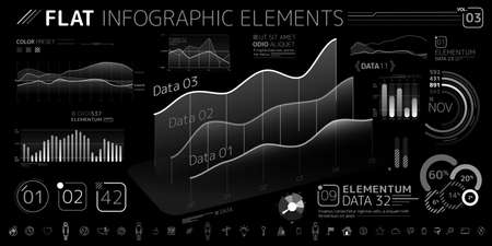 Corporate Infographic Vector Elements Collectionのイラスト素材