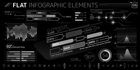 Corporate Infographic Vector Elements Collectionのイラスト素材