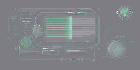 Futuristic HUD design of Sci-fi data.