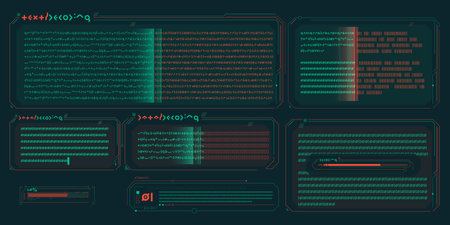 Infographic text vector elements for sci-fi interface.のイラスト素材