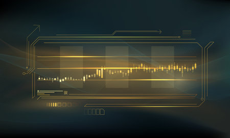 Abstract infographics of a stable financial chart.のイラスト素材